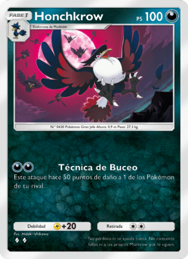Honchkrow 097 — Pugna Espaciotemporal (Spanish Pokémon TCG card)