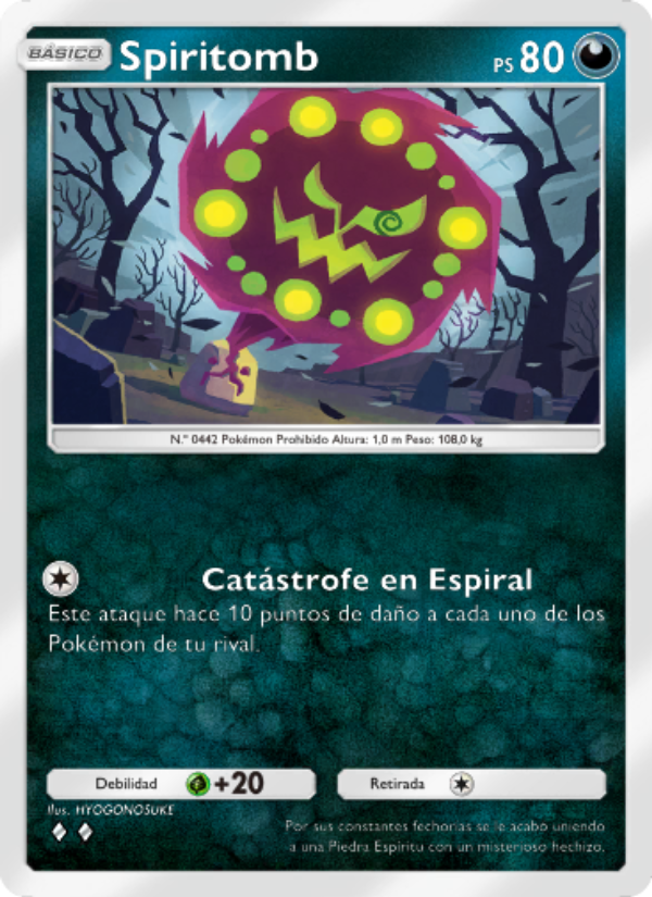 Spiritomb 104 — Pugna Espaciotemporal (Spanish Pokémon TCG card)