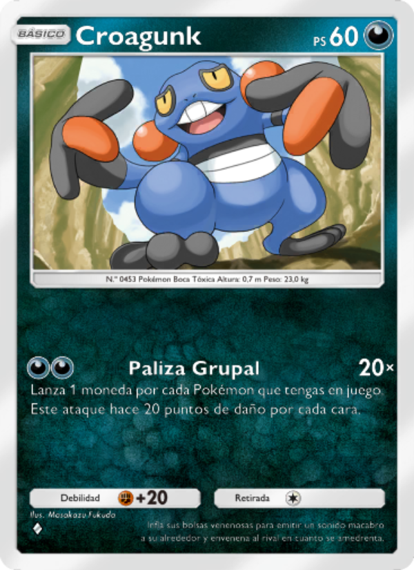 Croagunk 107 — Pugna Espaciotemporal (Spanish Pokémon TCG card)