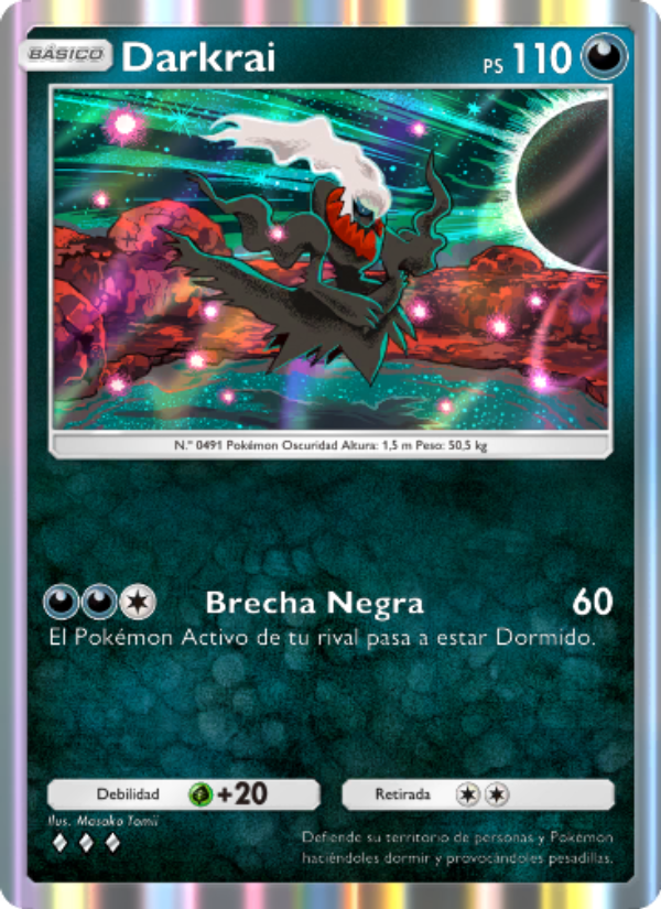 Darkrai 109 — Pugna Espaciotemporal (Spanish Pokémon TCG card)