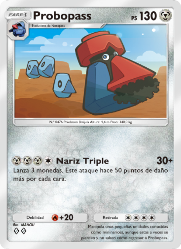 Probopass 118 — Pugna Espaciotemporal (Spanish Pokémon TCG card)