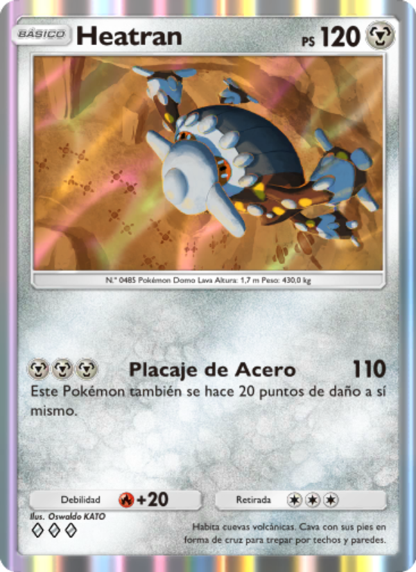 Heatran 120 — Pugna Espaciotemporal (Spanish Pokémon TCG card)