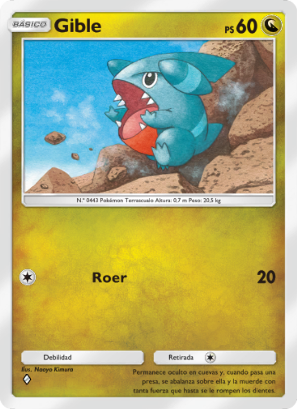 Gible 121 — Pugna Espaciotemporal (Spanish Pokémon TCG card)
