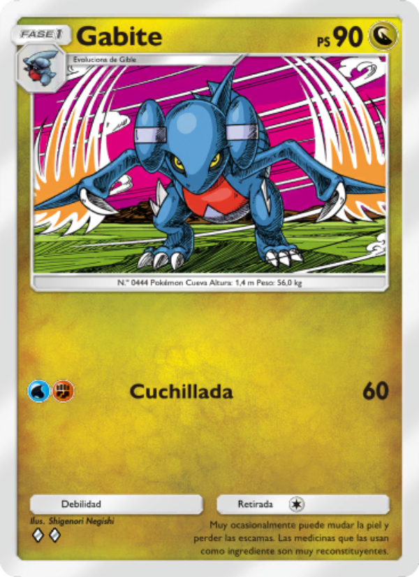 Gabite 122 — Pugna Espaciotemporal (Spanish Pokémon TCG card)