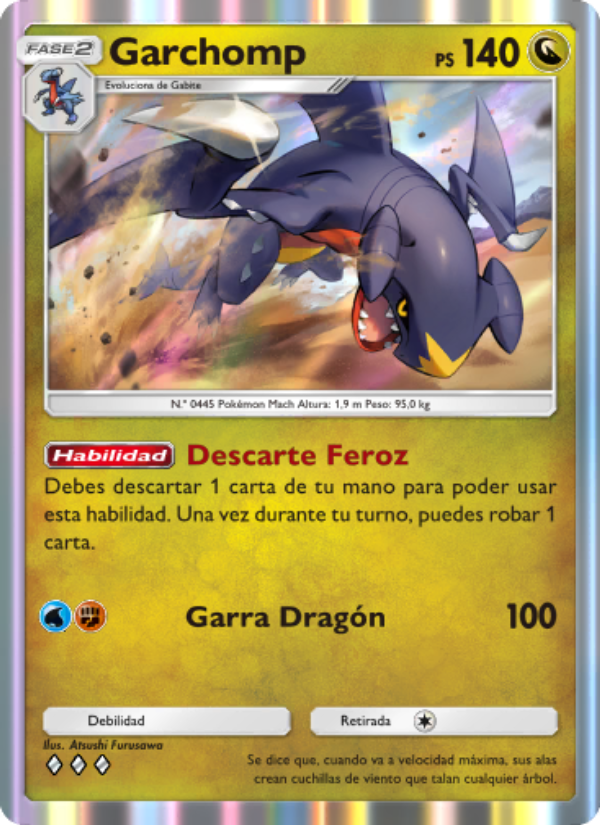 Garchomp 123 — Pugna Espaciotemporal (Spanish Pokémon TCG card)