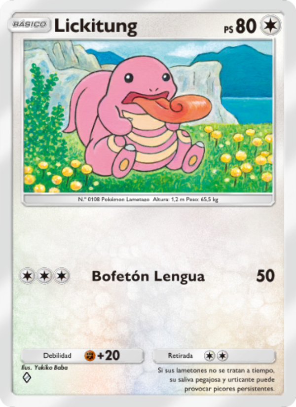 Lickitung 124 — Pugna Espaciotemporal (Spanish Pokémon TCG card)