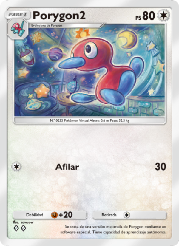 Porygon2 128 — Pugna Espaciotemporal (Spanish Pokémon TCG card)