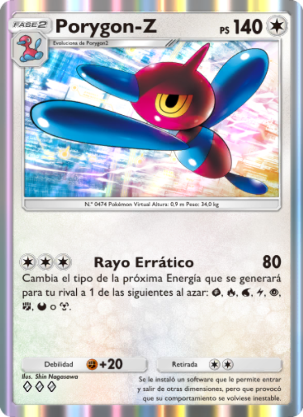 Porygon-Z 129 — Pugna Espaciotemporal (Spanish Pokémon TCG card)