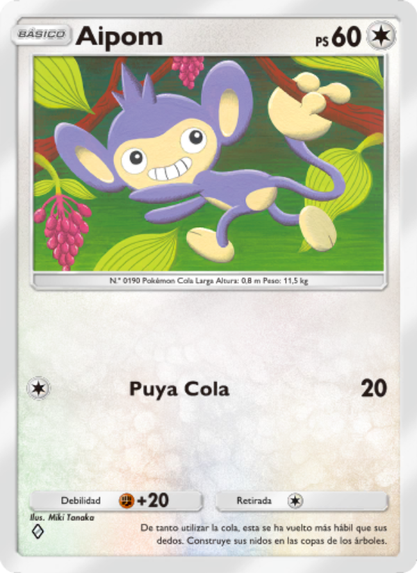 Aipom 130 — Pugna Espaciotemporal (Spanish Pokémon TCG card)