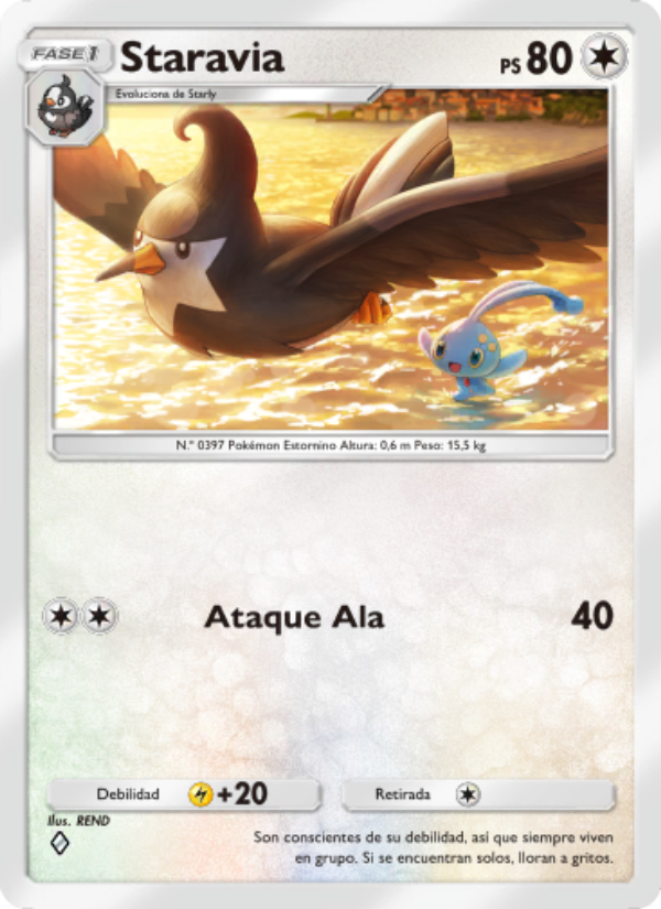 Staravia 133 — Pugna Espaciotemporal (Spanish Pokémon TCG card)
