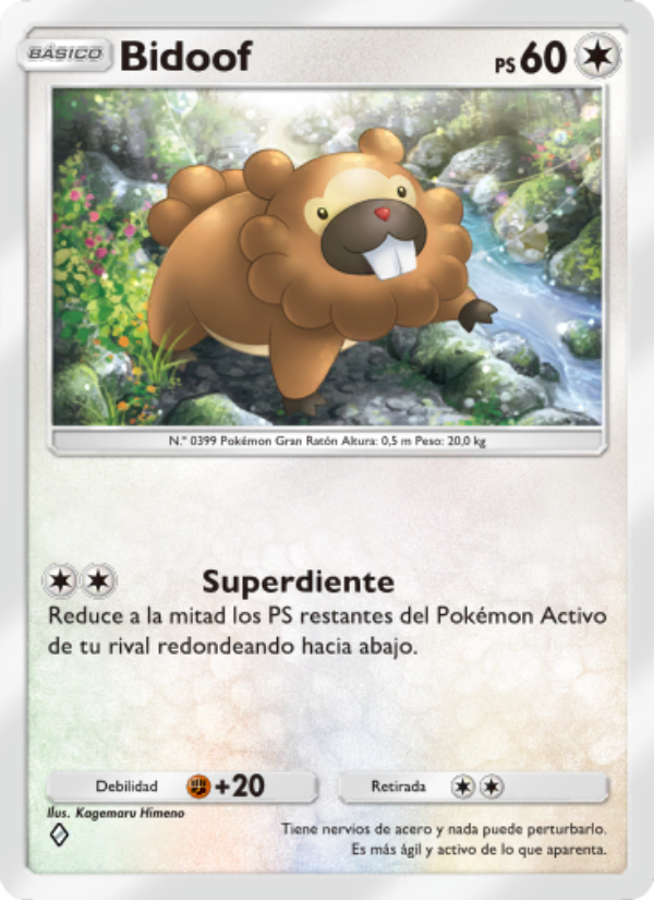 Bidoof 135 — Pugna Espaciotemporal (Spanish Pokémon TCG card)