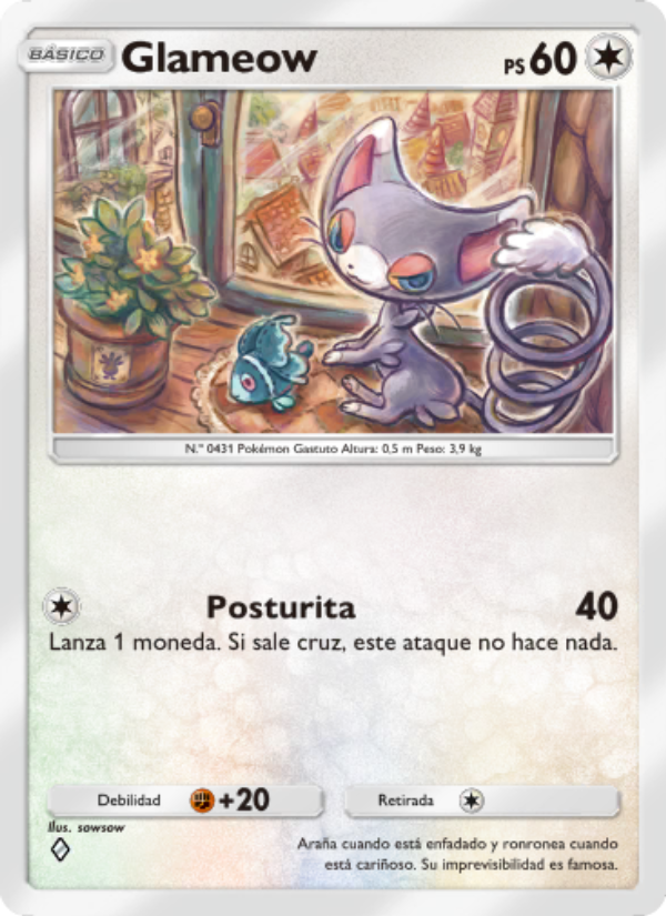Glameow 139 — Pugna Espaciotemporal (Spanish Pokémon TCG card)