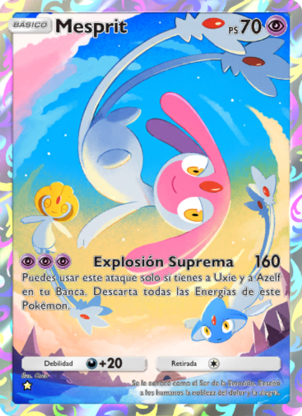 Mesprit 166 — Pugna Espaciotemporal (Spanish Pokémon TCG card)