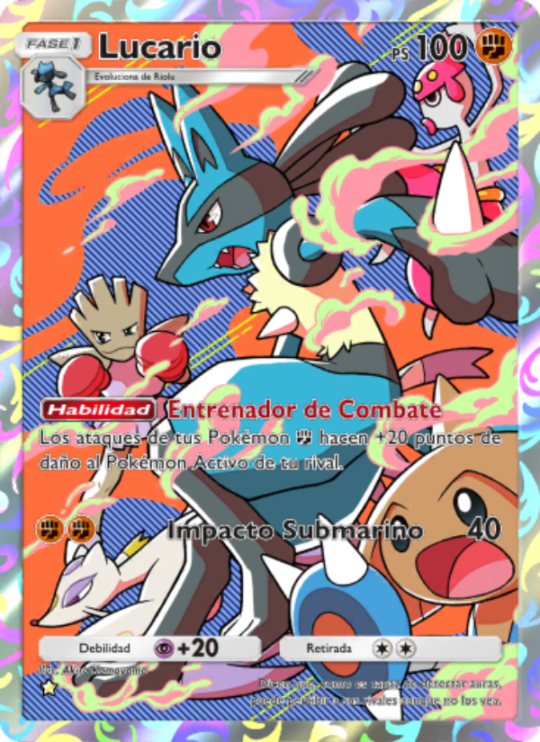 Lucario 170 — Pugna Espaciotemporal (Spanish Pokémon TCG card)