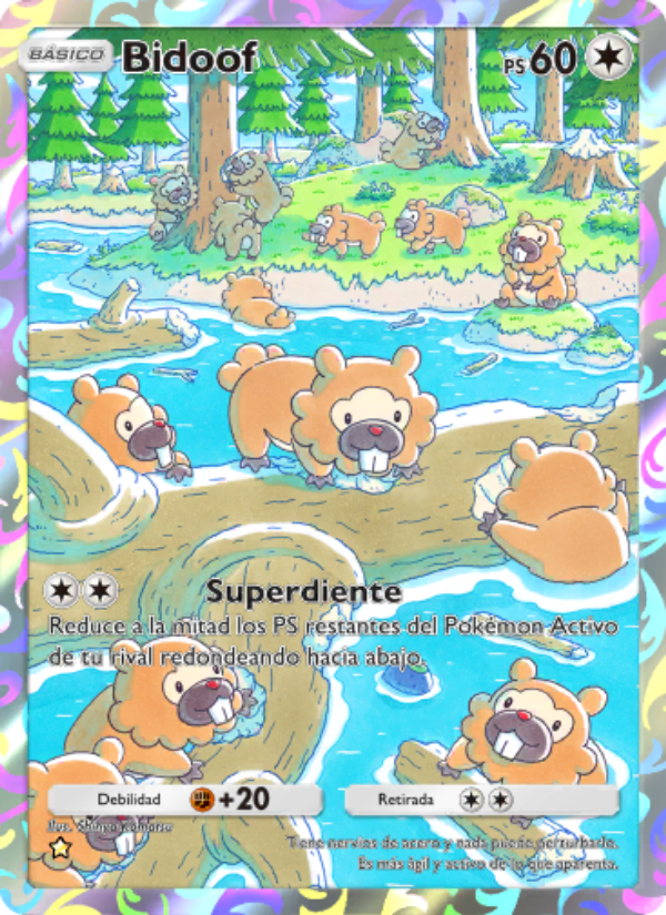 Bidoof 177 — Pugna Espaciotemporal (Spanish Pokémon TCG card)