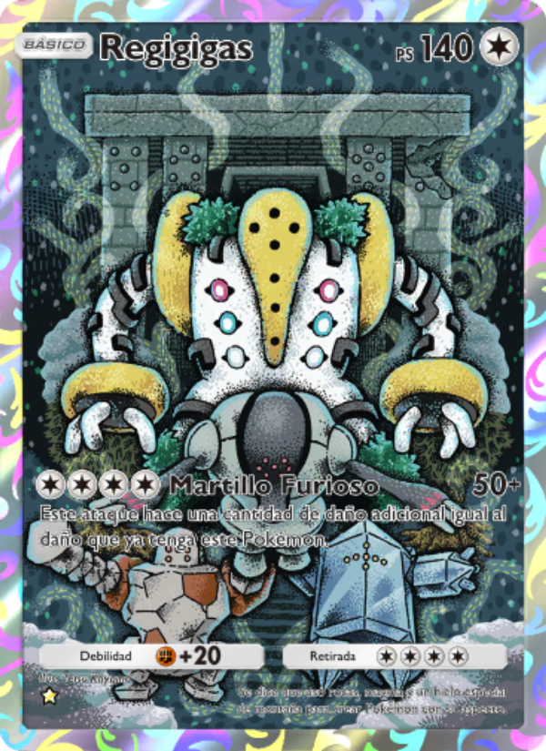 Regigigas 179 — Pugna Espaciotemporal (Spanish Pokémon TCG card)