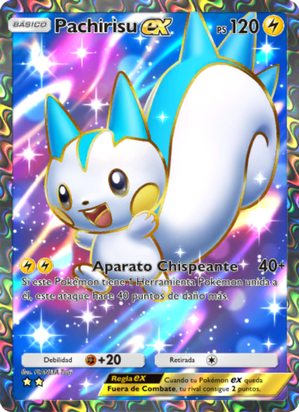 Pachirisu ex 183 — Pugna Espaciotemporal (Spanish Pokémon TCG card)
