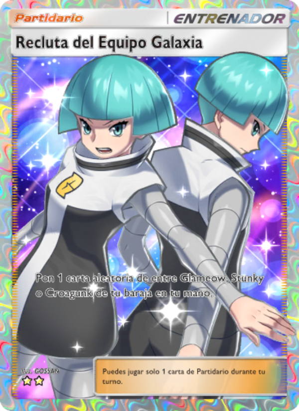 Recluta del Equipo Galaxia 191 — Pugna Espaciotemporal (Spanish Pokémon TCG card)