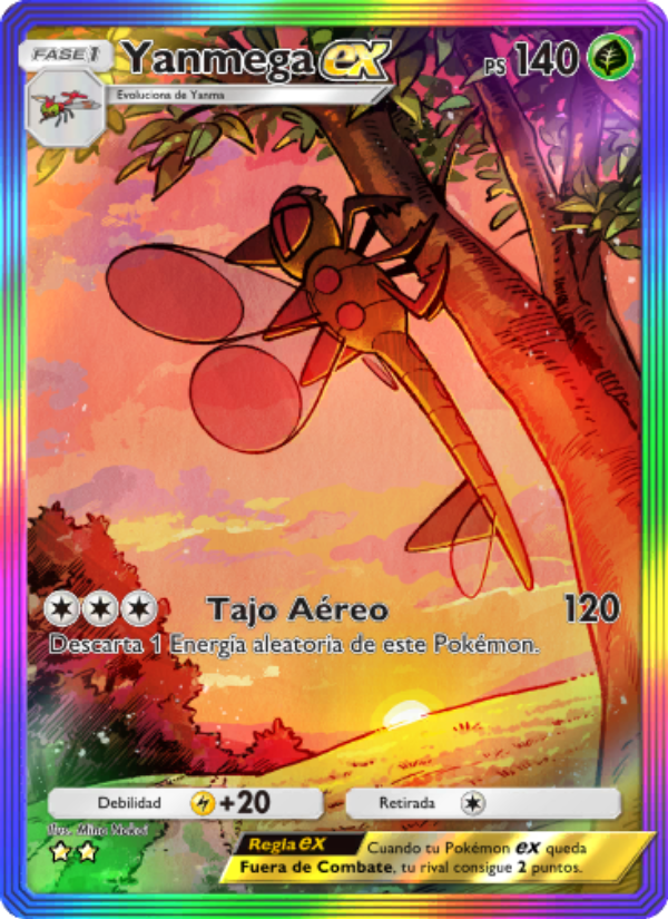 Yanmega ex 196 — Pugna Espaciotemporal (Spanish Pokémon TCG card)