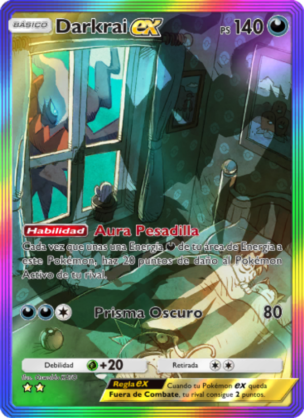Darkrai ex 202 — Pugna Espaciotemporal (Spanish Pokémon TCG card)