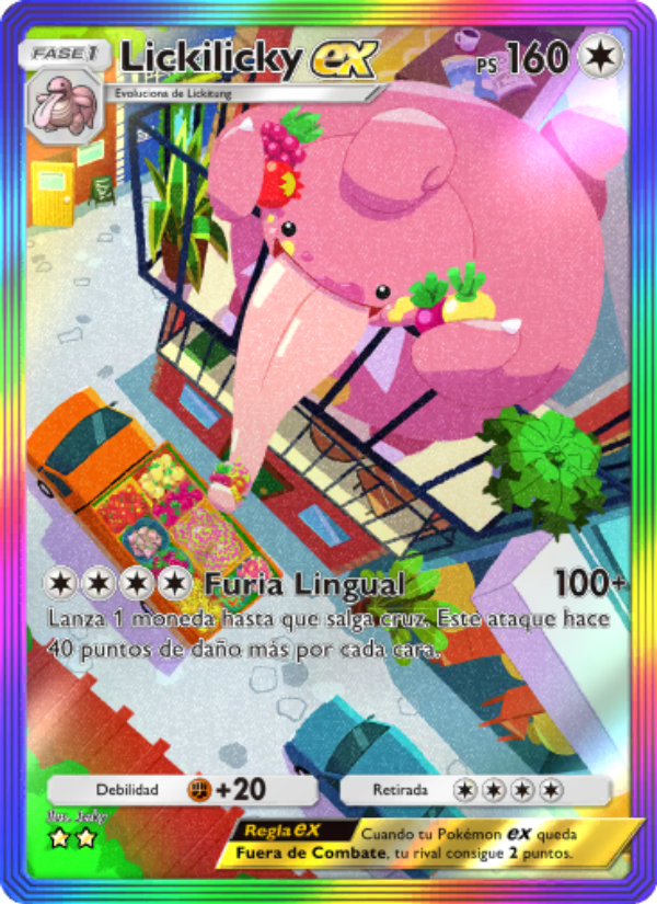 Lickilicky ex 203 — Pugna Espaciotemporal (Spanish Pokémon TCG card)