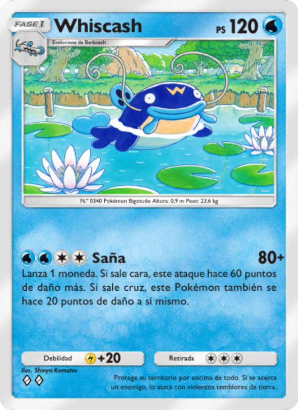Whiscash 017 — Luz Triunfal (Spanish Pokémon TCG card)
