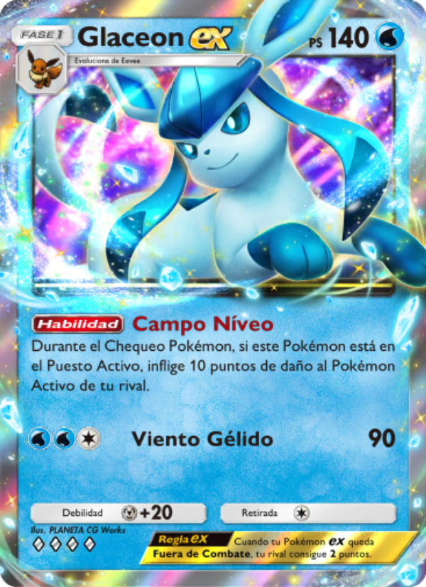 Glaceon ex 022 — Luz Triunfal (Spanish Pokémon TCG card)