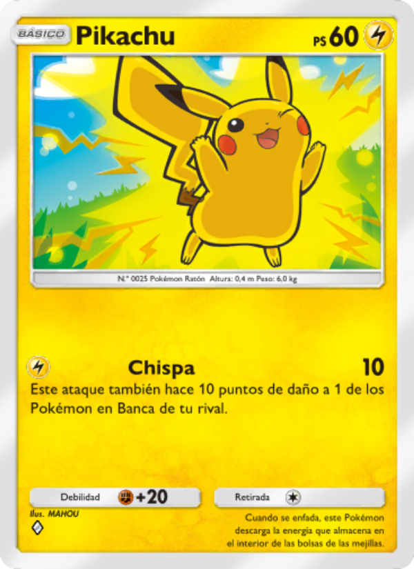 Pikachu 025 — Luz Triunfal (Spanish Pokémon TCG card)