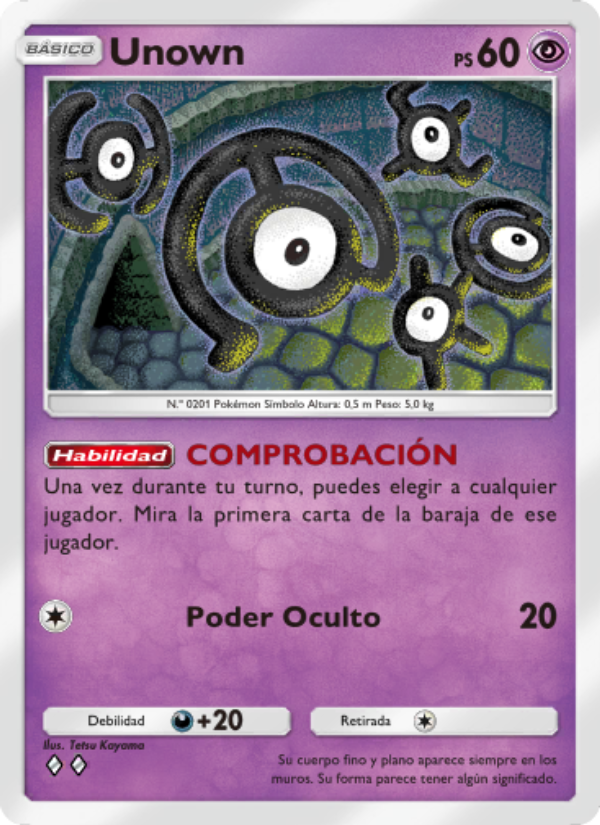 Unown 034 — Luz Triunfal (Spanish Pokémon TCG card)