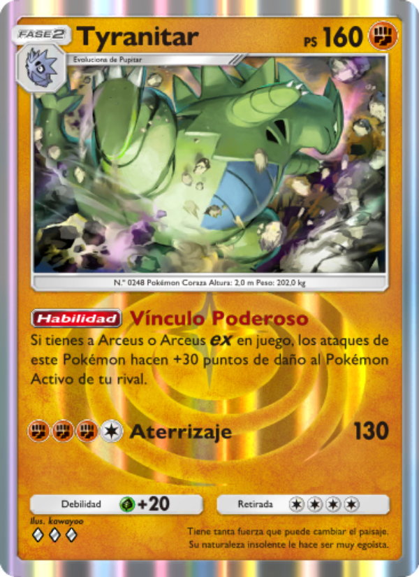 Tyranitar 041 — Luz Triunfal (Spanish Pokémon TCG card)