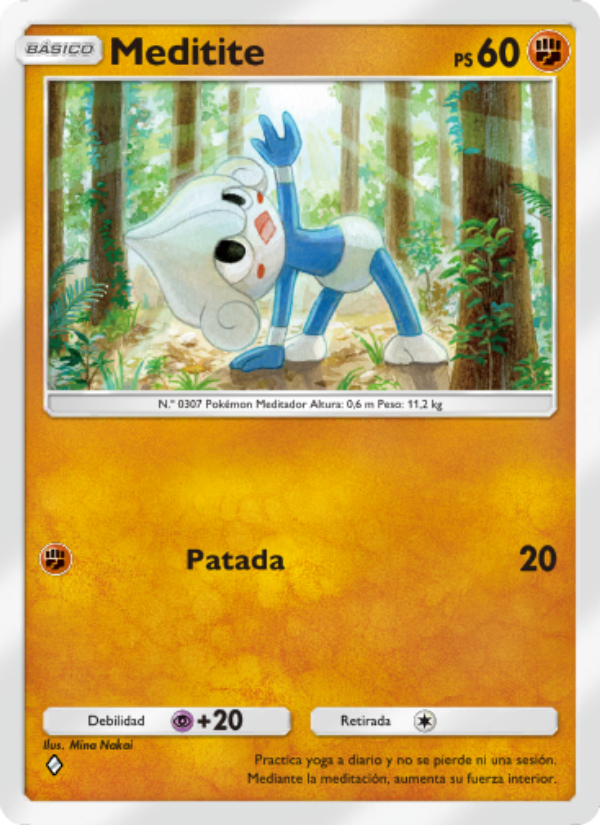 Meditite 043 — Luz Triunfal (Spanish Pokémon TCG card)