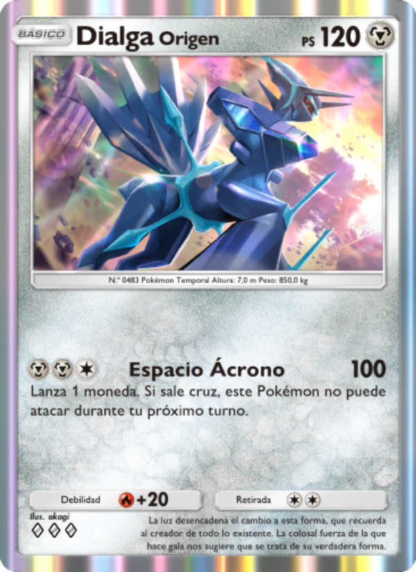 DialgaOrigen 060 — Luz Triunfal (Spanish Pokémon TCG card)