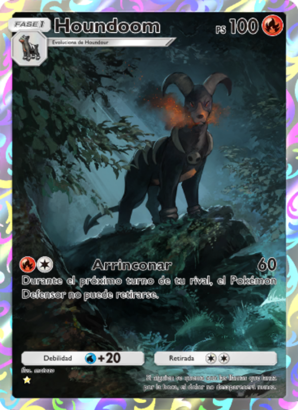 Houndoom 076 — Luz Triunfal (Spanish Pokémon TCG card)