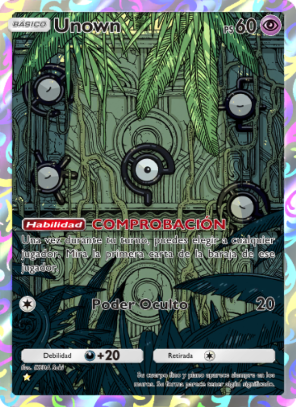 Unown 078 — Luz Triunfal (Spanish Pokémon TCG card)