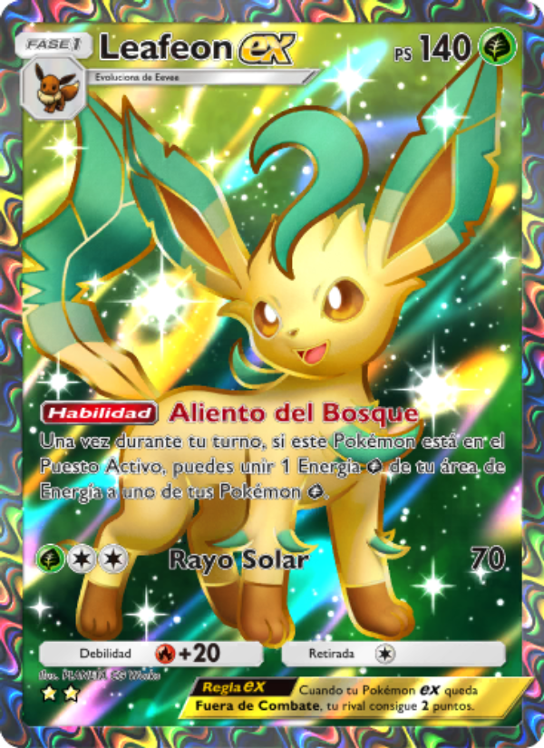 Leafeon ex 082 — Luz Triunfal (Spanish Pokémon TCG card)