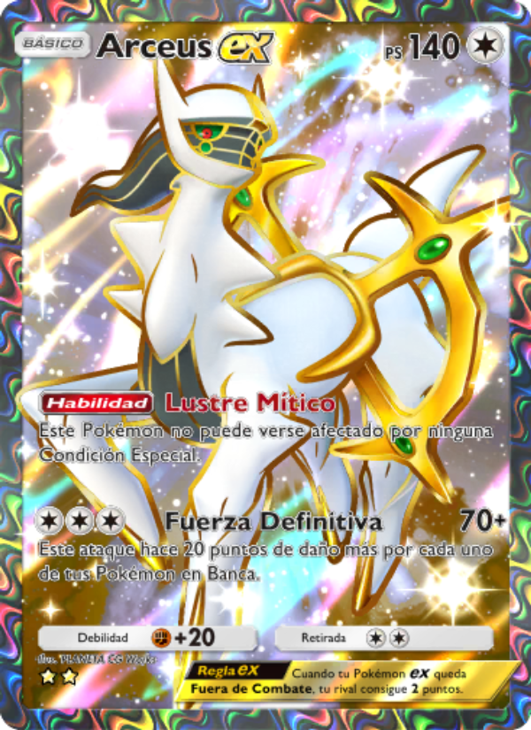 Arceus ex 086 — Luz Triunfal (Spanish Pokémon TCG card)