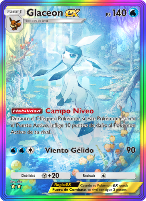 Glaceon ex 092 — Luz Triunfal (Spanish Pokémon TCG card)