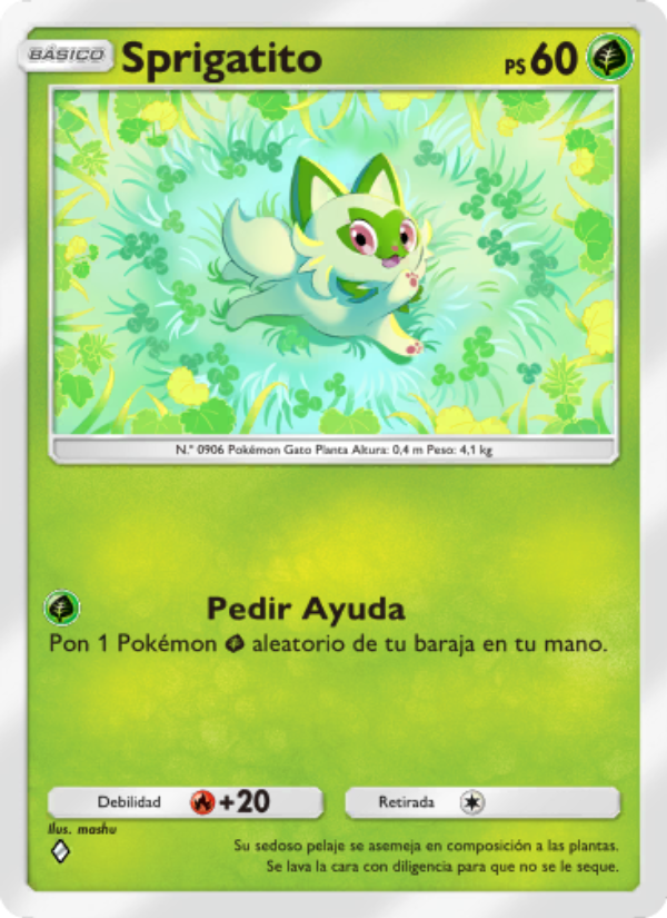 Sprigatito 005 — Festival Brillante (Spanish Pokémon TCG card)
