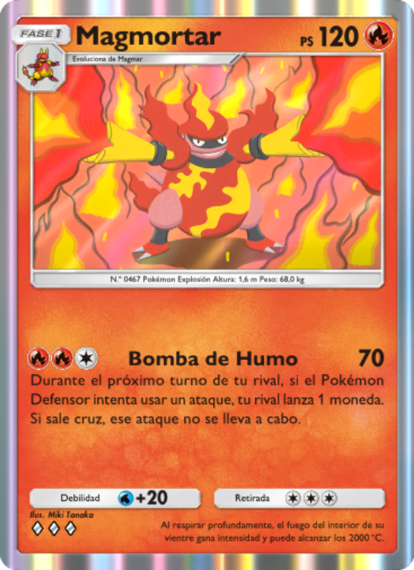 Magmortar 012 — Festival Brillante (Spanish Pokémon TCG card)