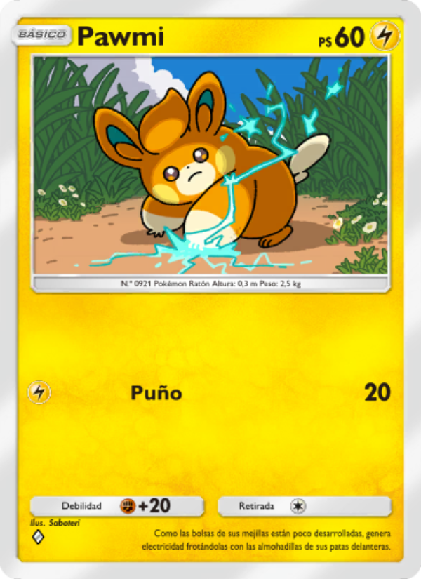 Pawmi 026 — Festival Brillante (Spanish Pokémon TCG card)