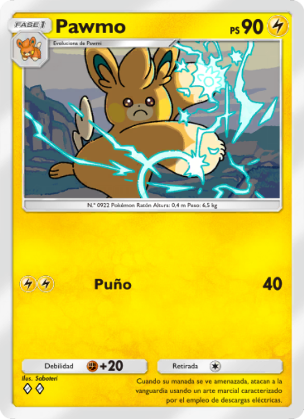 Pawmo 027 — Festival Brillante (Spanish Pokémon TCG card)