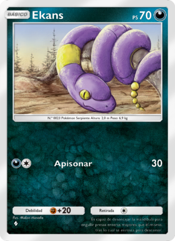 Ekans 045 — Festival Brillante (Spanish Pokémon TCG card)