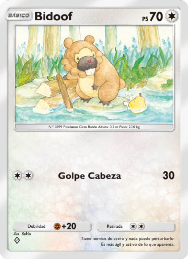 Bidoof 064 — Festival Brillante (Spanish Pokémon TCG card)