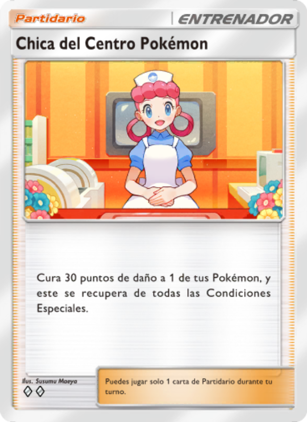 Chica del Centro Pokémon 070 — Festival Brillante (Spanish Pokémon TCG card)