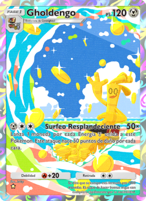 Gholdengo 077 — Festival Brillante (Spanish Pokémon TCG card)
