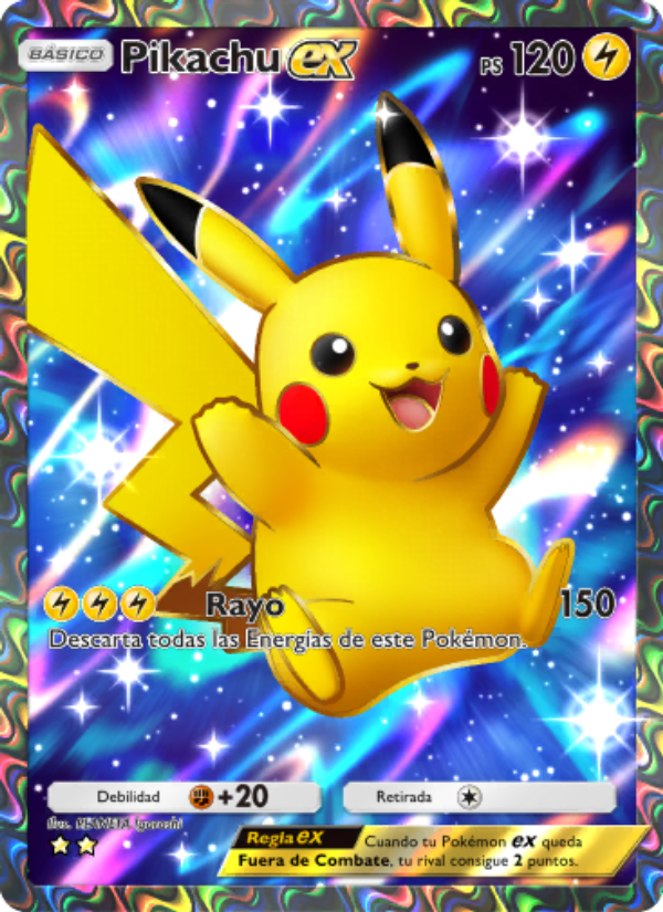 Pikachu ex 082 — Festival Brillante (Spanish Pokémon TCG card)