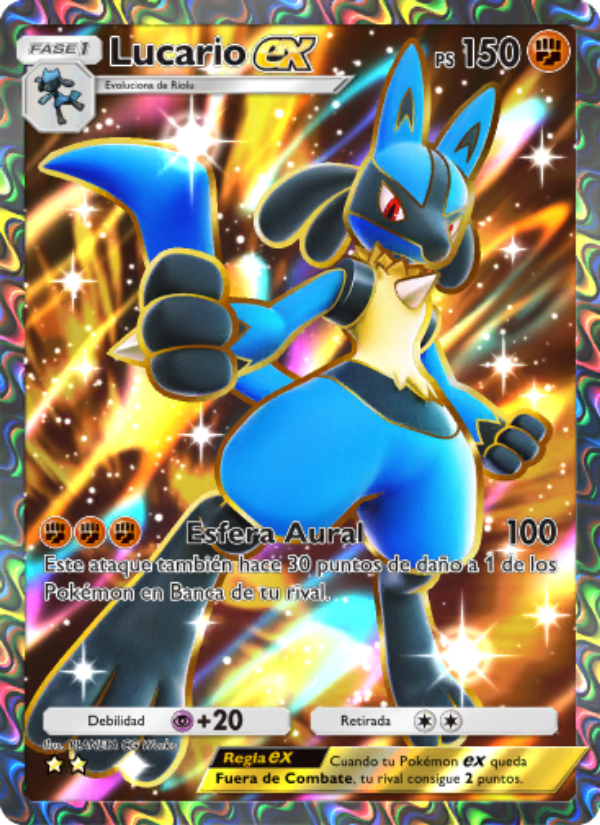 Lucario ex 084 — Festival Brillante (Spanish Pokémon TCG card)