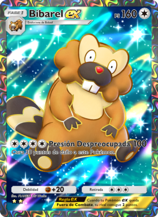 Bibarel ex 087 — Festival Brillante (Spanish Pokémon TCG card)