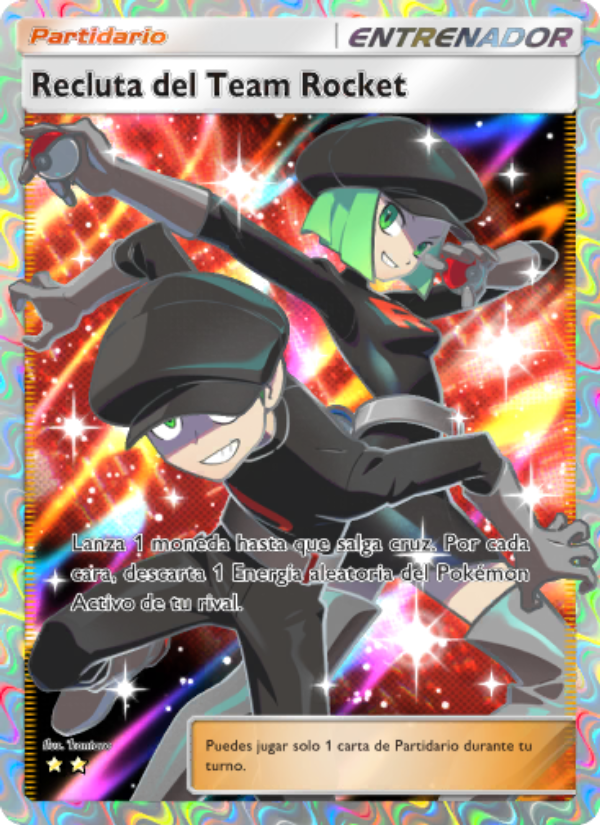 Recluta del Team Rocket 091 — Festival Brillante (Spanish Pokémon TCG card)