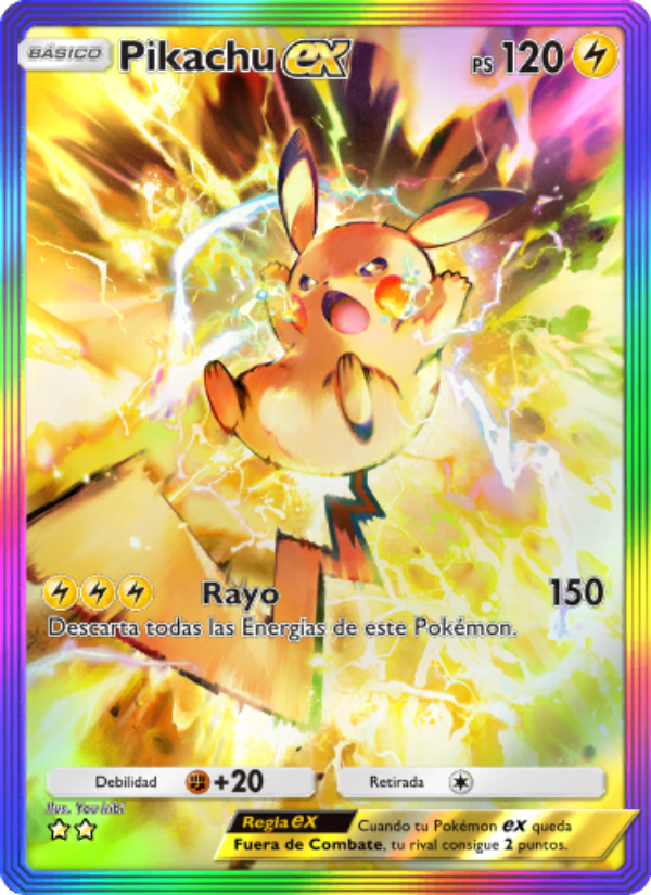 Pikachu ex 092 — Festival Brillante (Spanish Pokémon TCG card)